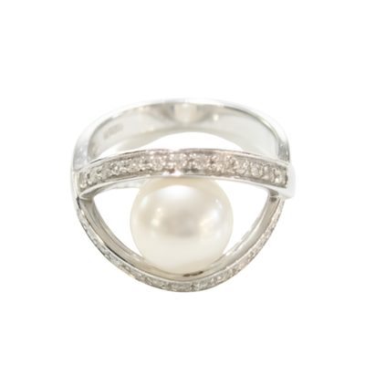Anello  Damiani Con Perla E Brillanti