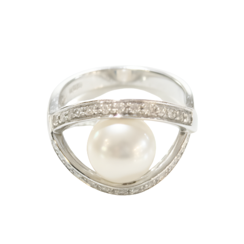 Anello  Damiani Con Perla E Brillanti