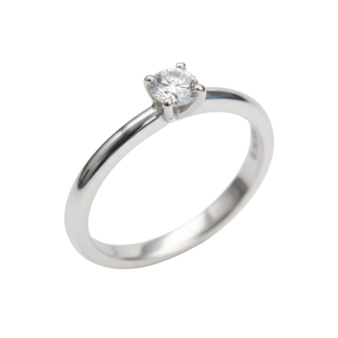 Anello Damiani Solitario Diamante Taglio Brillante Ct.0.35 H