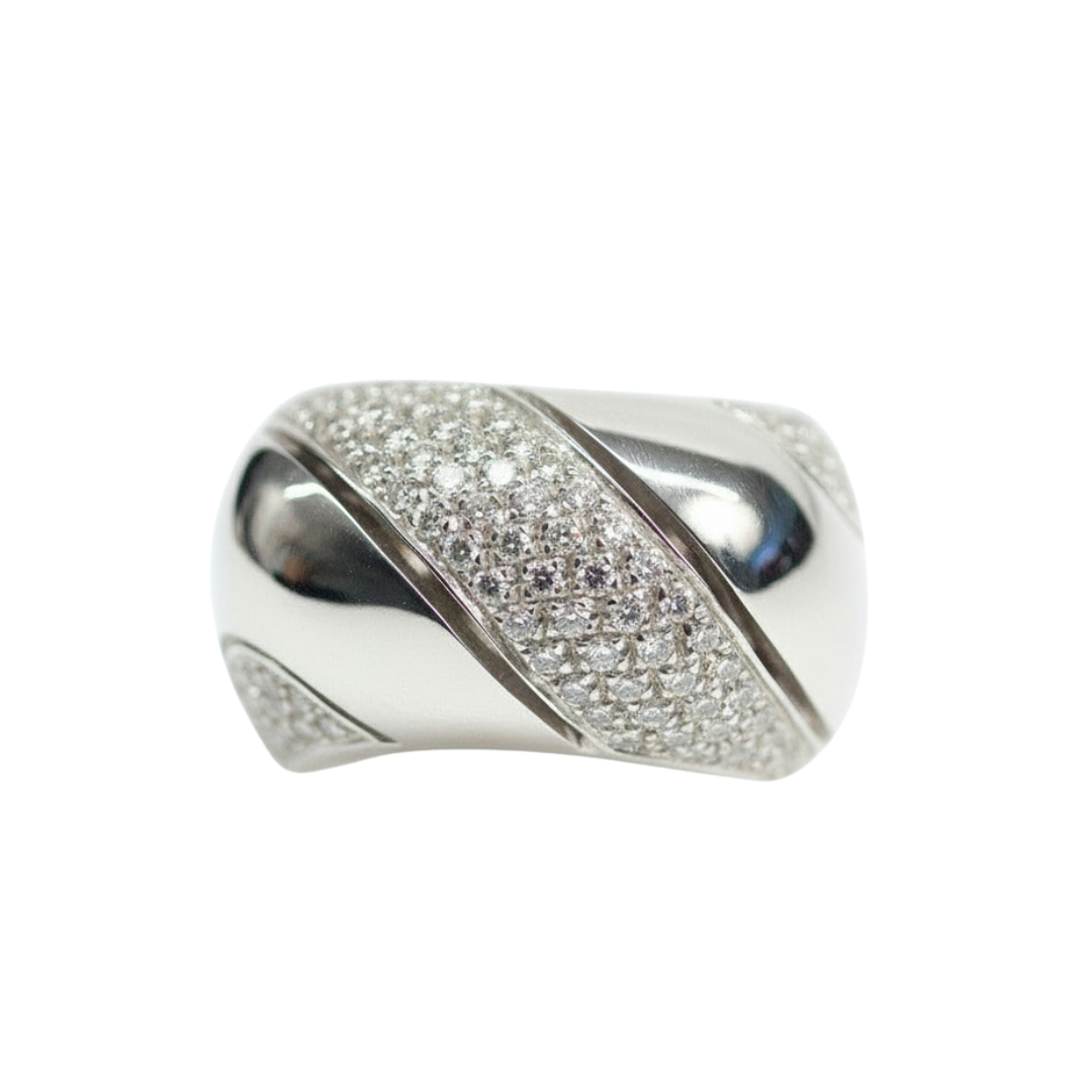 Anello Damiani Fascia Diamanti Taglio Brillante Ct.1.09 Colore H  If Oro Bianco Gr.14.40