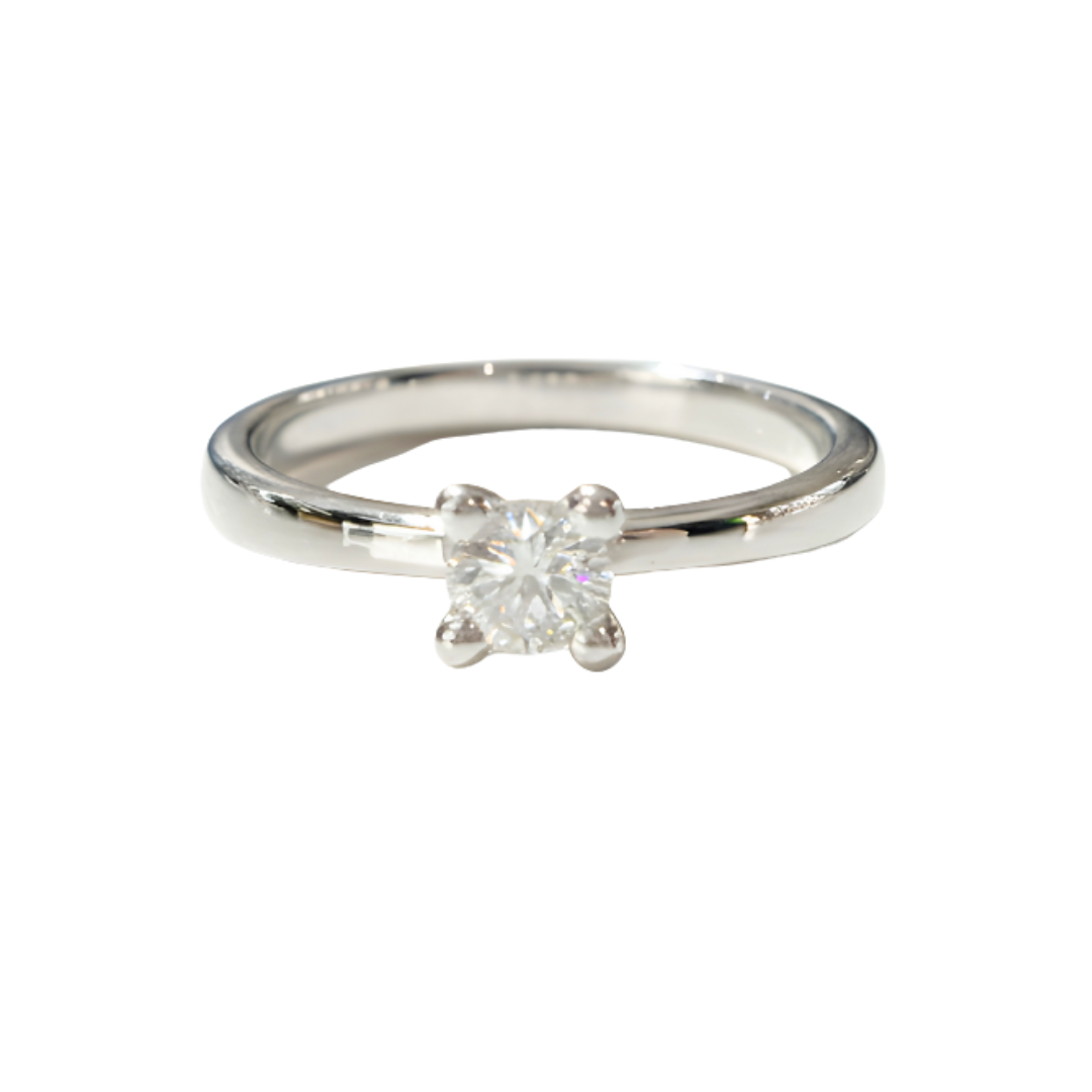 Anello Damiani Solitario Diamante Taglio Brillante Ct.0.25 Colore H Puro If