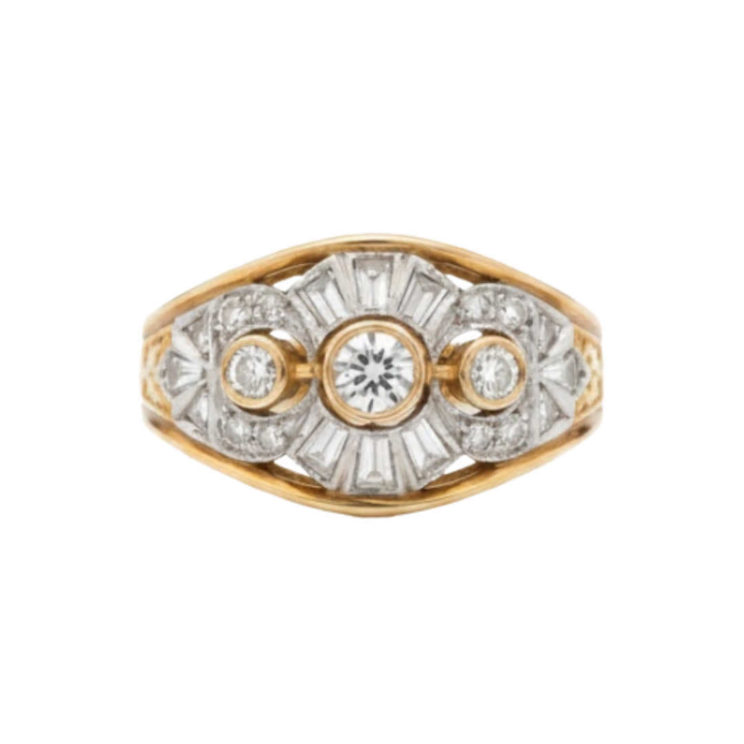 Anello Damiani Oro E Diamanti Ct.0,18-0,13-0,06 Preziosa Montatura