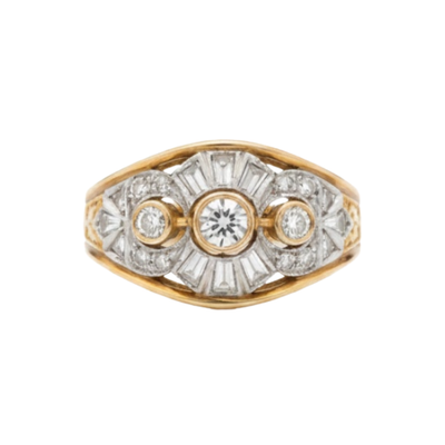 Anello Damiani Oro E Diamanti Ct.0,18-0,13-0,06 Preziosa Montatura