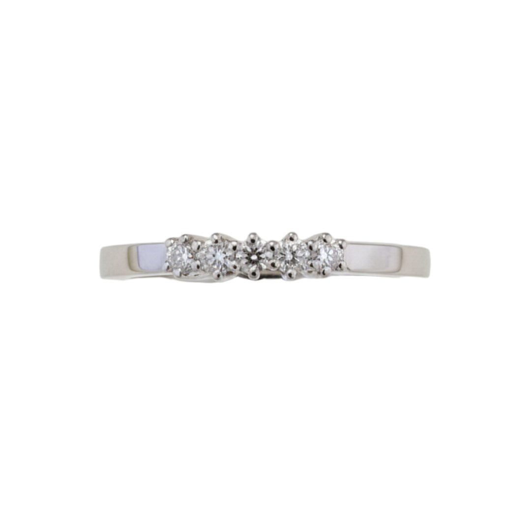 Anello Veretta Recarlo In Oro Bianco E Diamanti Ct0,17