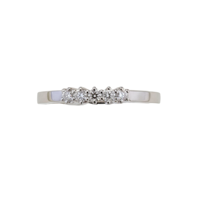 Anello Veretta Recarlo In Oro Bianco E Diamanti Ct0,17
