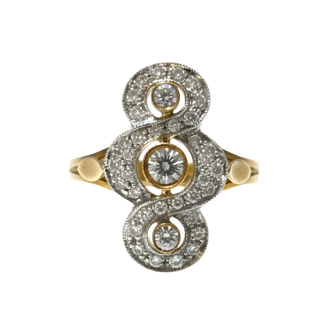 Anello Damiani Diamanti Taglio Brillante Ct.0.58 Colore H If Oro Giallo Gr.5.90