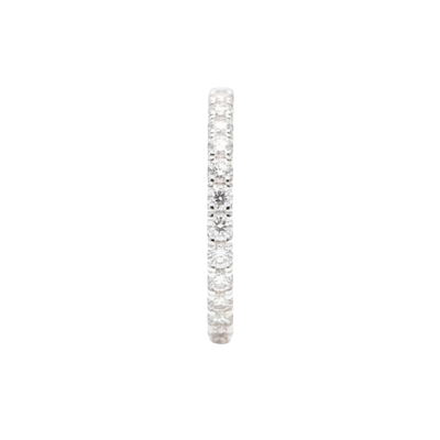 Anello Veretta A Giro Recarlo In Oro Bianco E Diamanti 0,40 Ct.