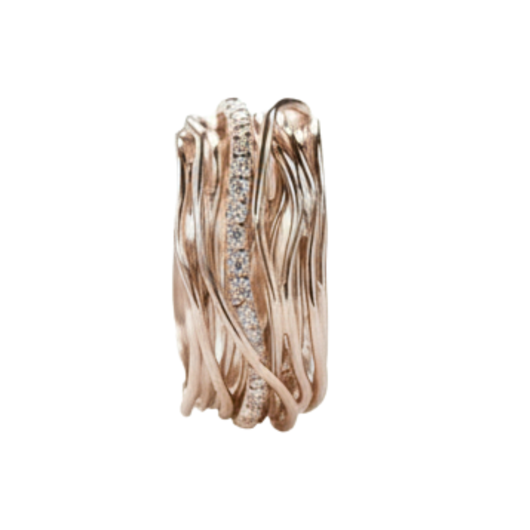 Anello Filodellavita 13 Fili In Oro E Diamanti