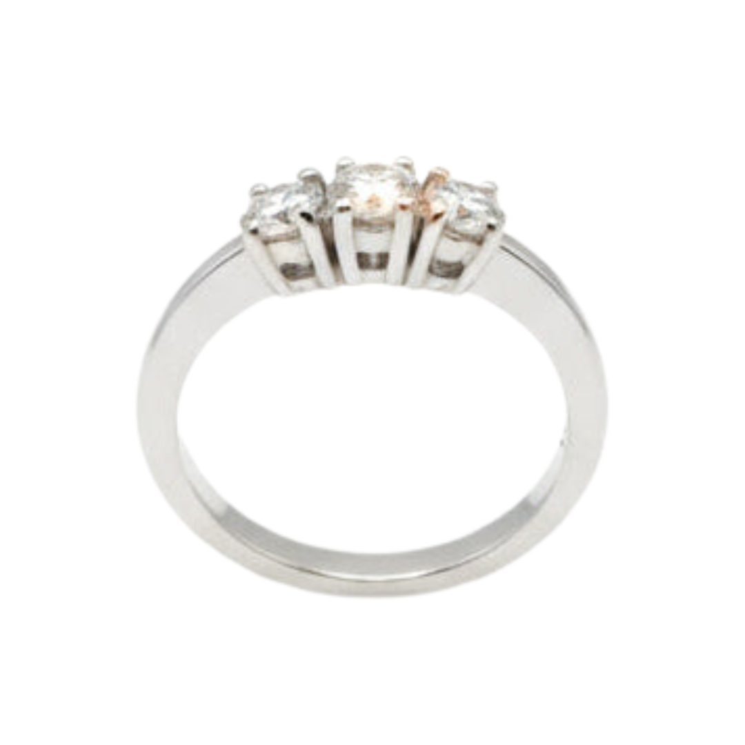 Anello Trilogy Recarlo In Oro Bianco E Diamanti