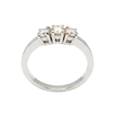 Anello Trilogy Recarlo In Oro Bianco E Diamanti