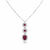 Collana Recarlo Oro Bianco 18Kt Rubino 1.25 e Diamanti 0.25