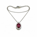 Collana Recarlo Oro Bianco 18Kt Rubino 1.50 e Diamanti 0.27