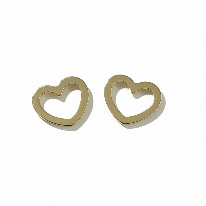 Orecchini Cuore Oro Giallo 9Kt
