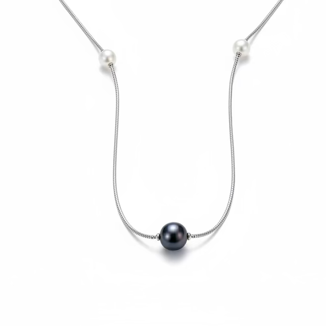 Collana Damiani Oro Bianco 18kt e Perle 1,05 metri