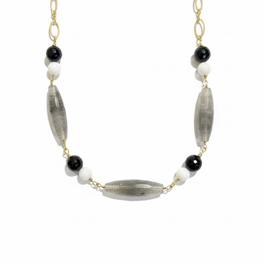 Collana Caravaggio Oro Giallo 18kt e Pietre dure