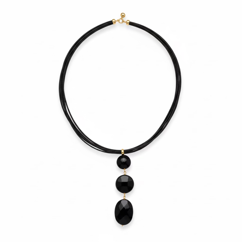 Collana Caravaggio Oro Giallo 18kt e Onice