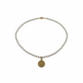 Collana Di Perle La Pesentosa Con Ciondolo 9kt Oro Giallo