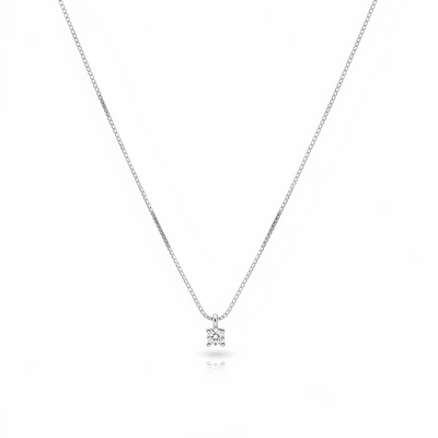 Collana Recarlo oro bianco 18kt 8,2g con diamanti kt 0,16 g opale rosa