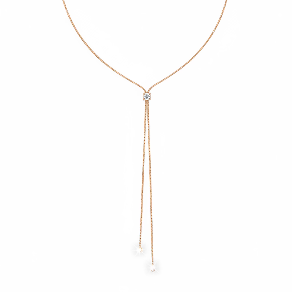 Collana Salvini con Diamante Sali Scendi (Regolabile fino a 60cm)