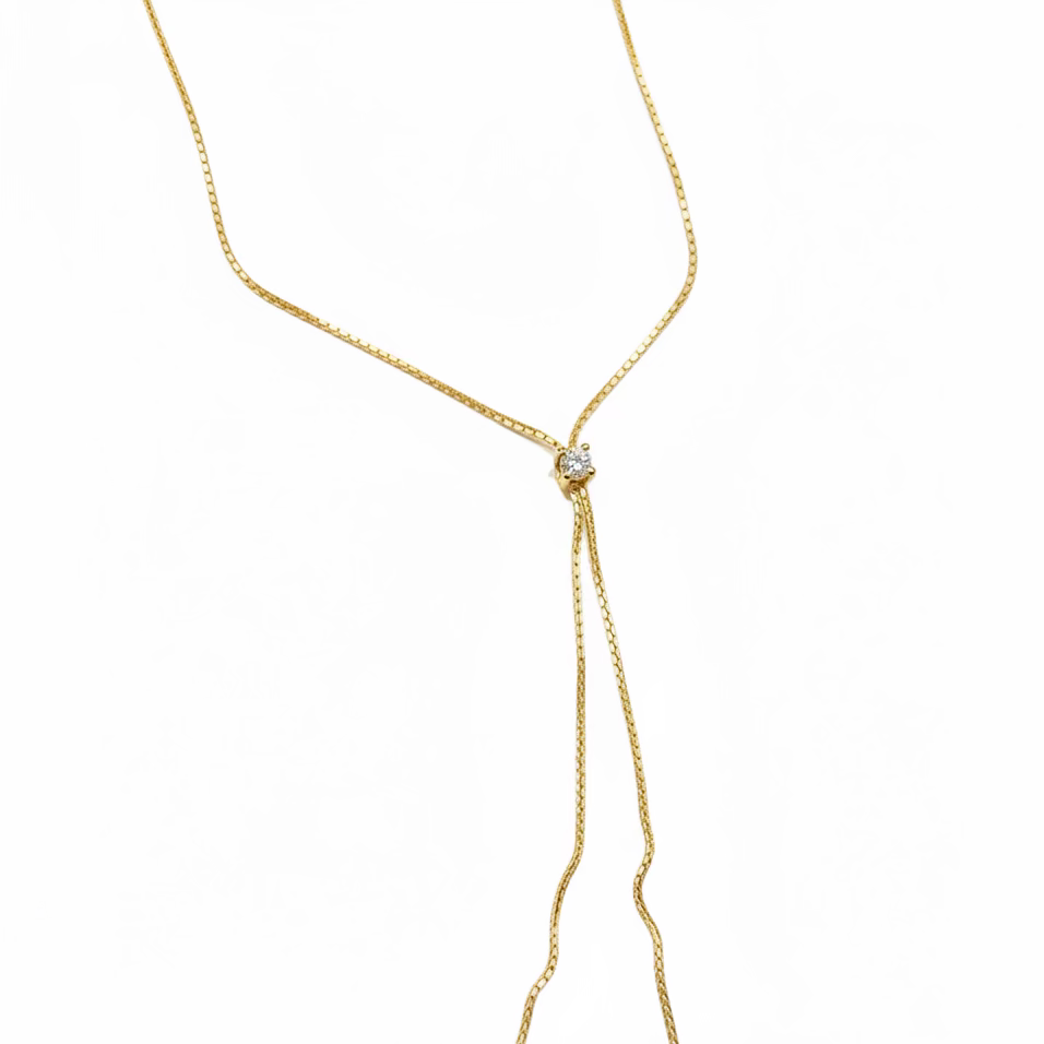 Collana Salvini con Diamante Sali Scendi (Regolabile fino a 60cm)