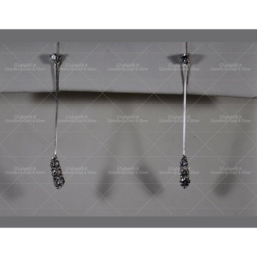 ORECCHINI DAMIANI DIAMANTI TAGLIO BRILLANTE CT.0.68 COLORE H IF ORO BIANCO GR.3.20.