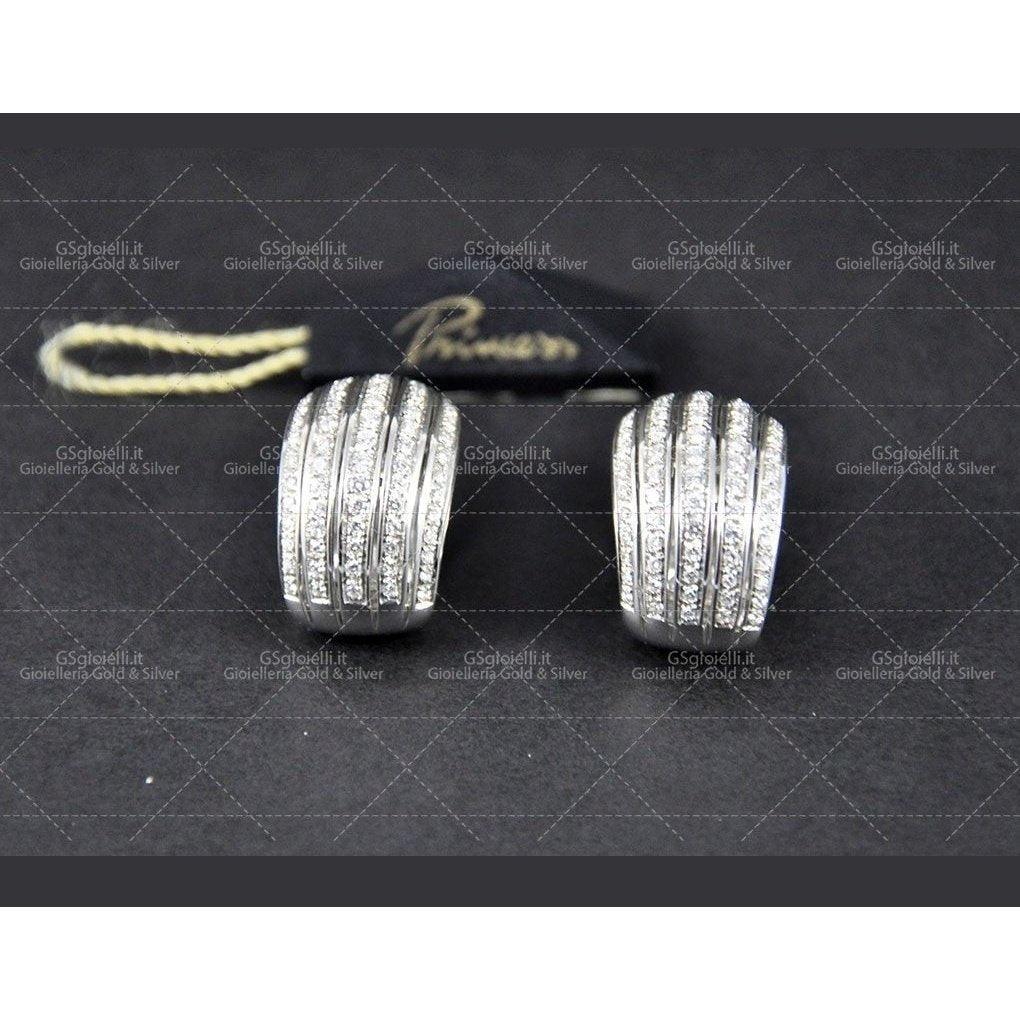 ORECCHINI PRINCESS CASA DAMIANI DIAMANTI TAGLIO BRILLANTE CT.1.52 COLORE H IF, ORO BIANCO GR,17.80.