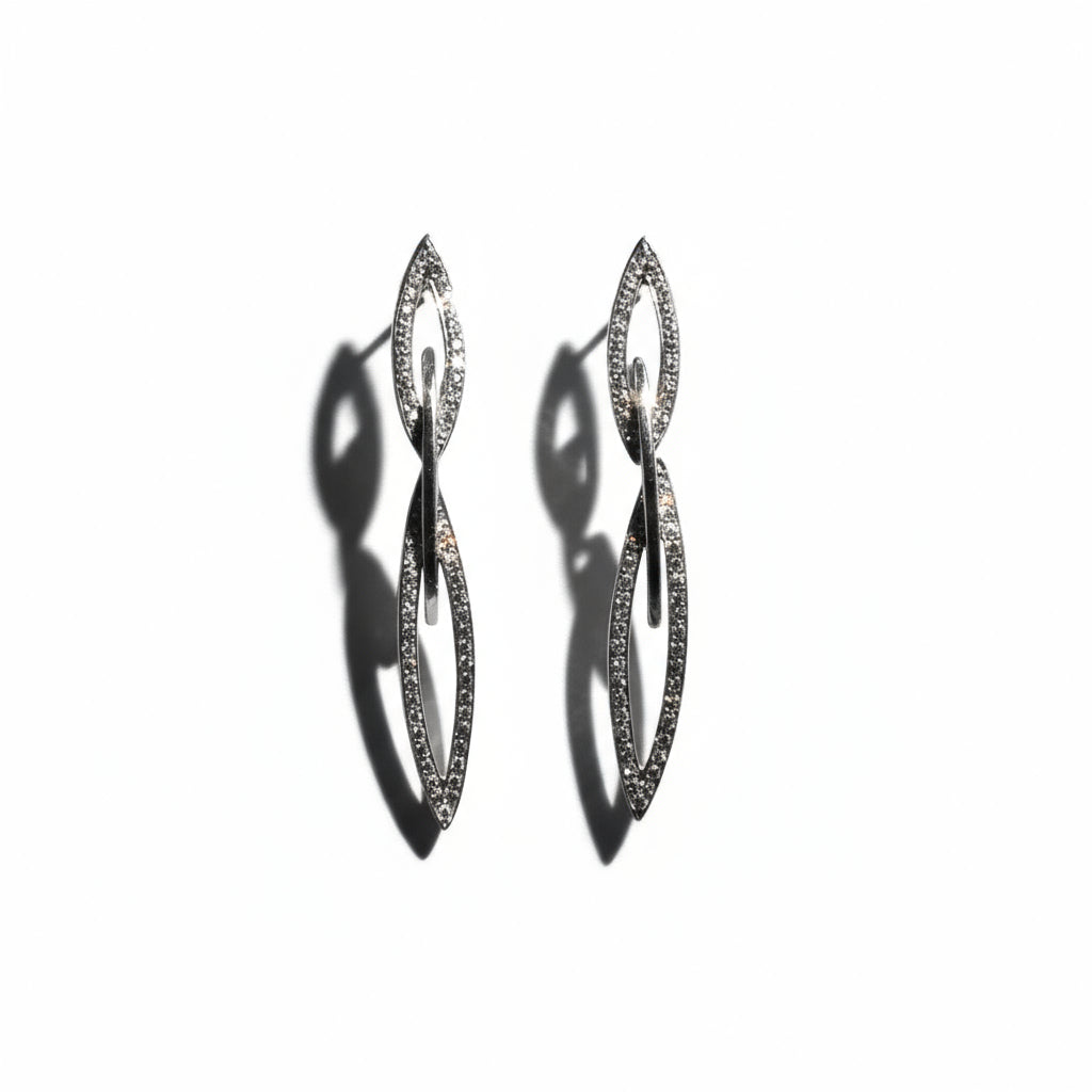 ORECCHINI RECARLO ZQ265/B DIAMANTI TAGLIO BRILLANTE CT.0.73 COLORE G VS, ORO BIANCO GR.9.20