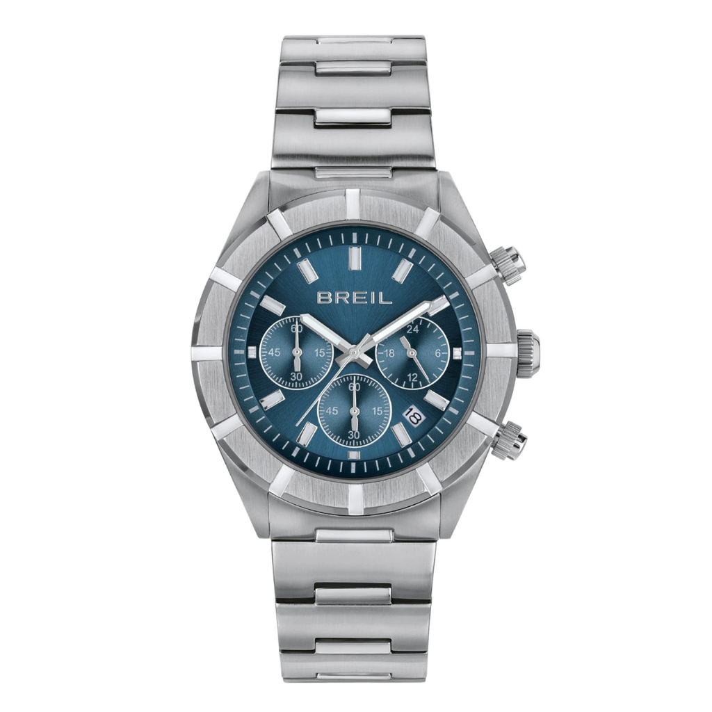 Orologio Breil Uomo B 12 H Cronografo TW2022 Acciaio Quadrante Blu Ottanio 42mm