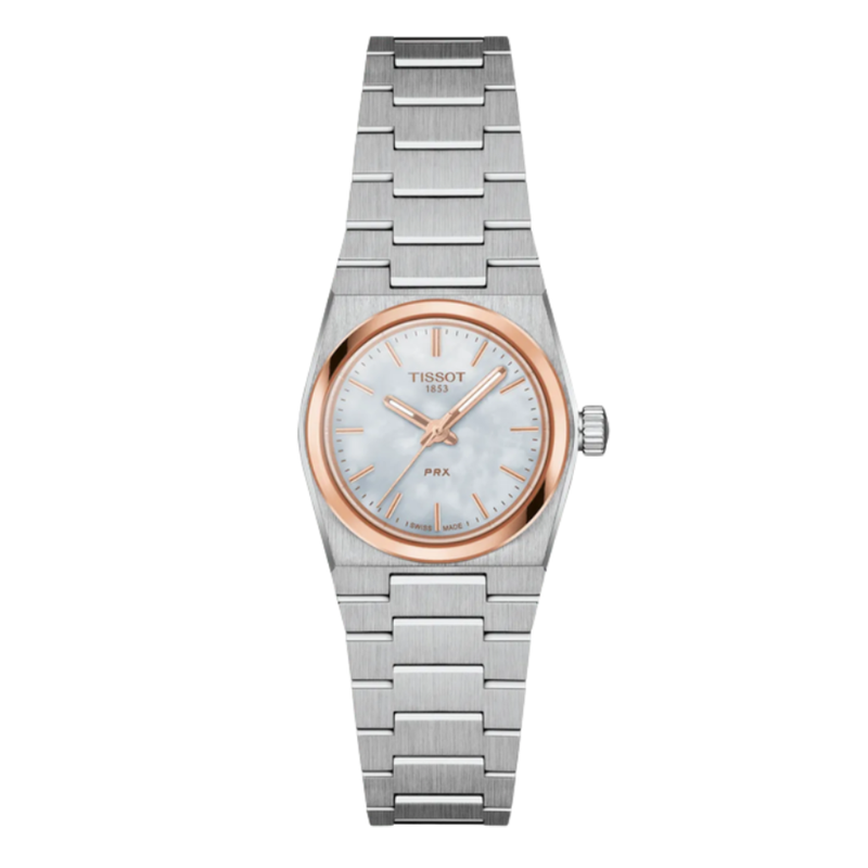 Tissot Prx Quartz Argento e Oro Rosa