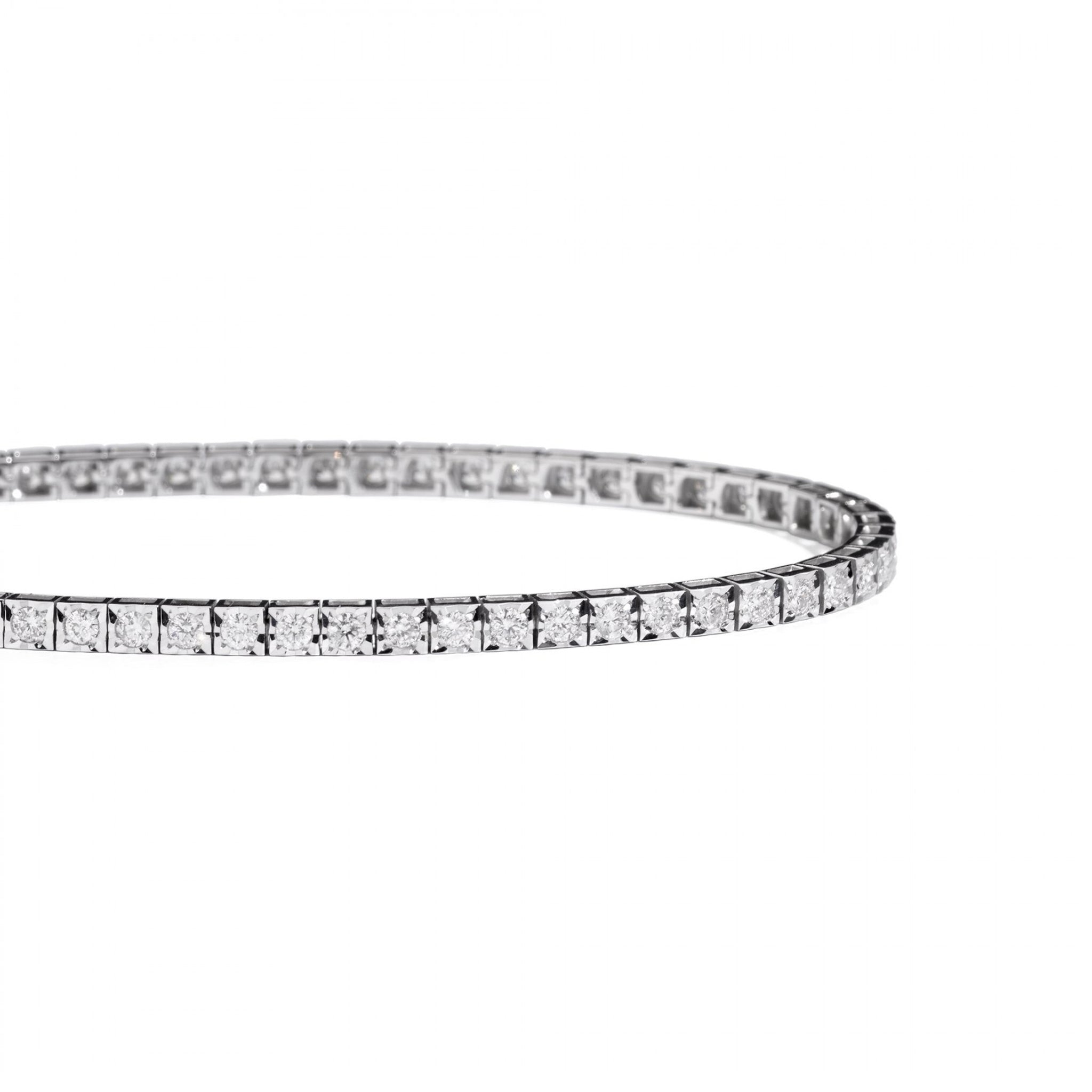 Bracciale Recarlo Face Cube Oro Bianco 18kt