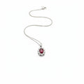 Girocollo Hrd in Oro Bianco 18kt  con Rubino e Diamanti