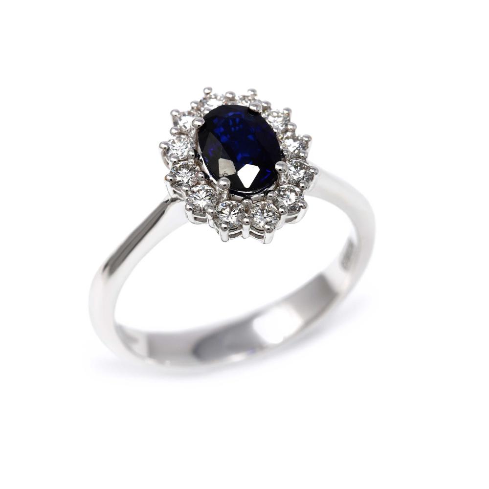 Anello Hrd Amin Luxury Zaffiro E Diamanti