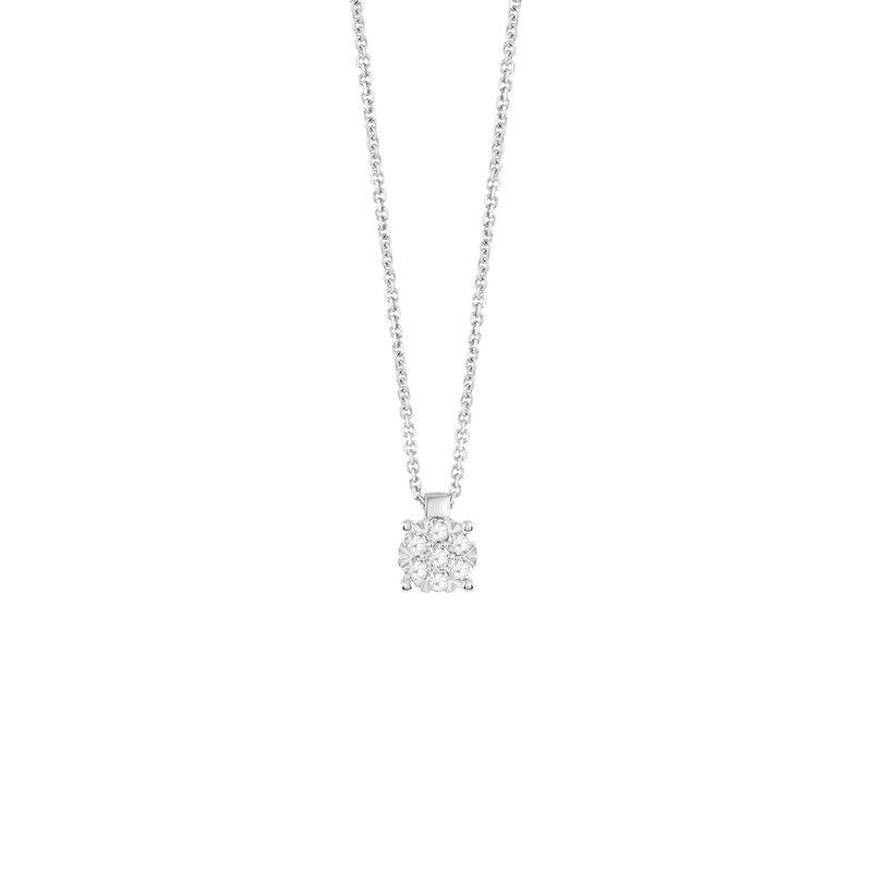 Collana Bliss Caresse Oro Bianco 18kt Diamanti 0,05 ct