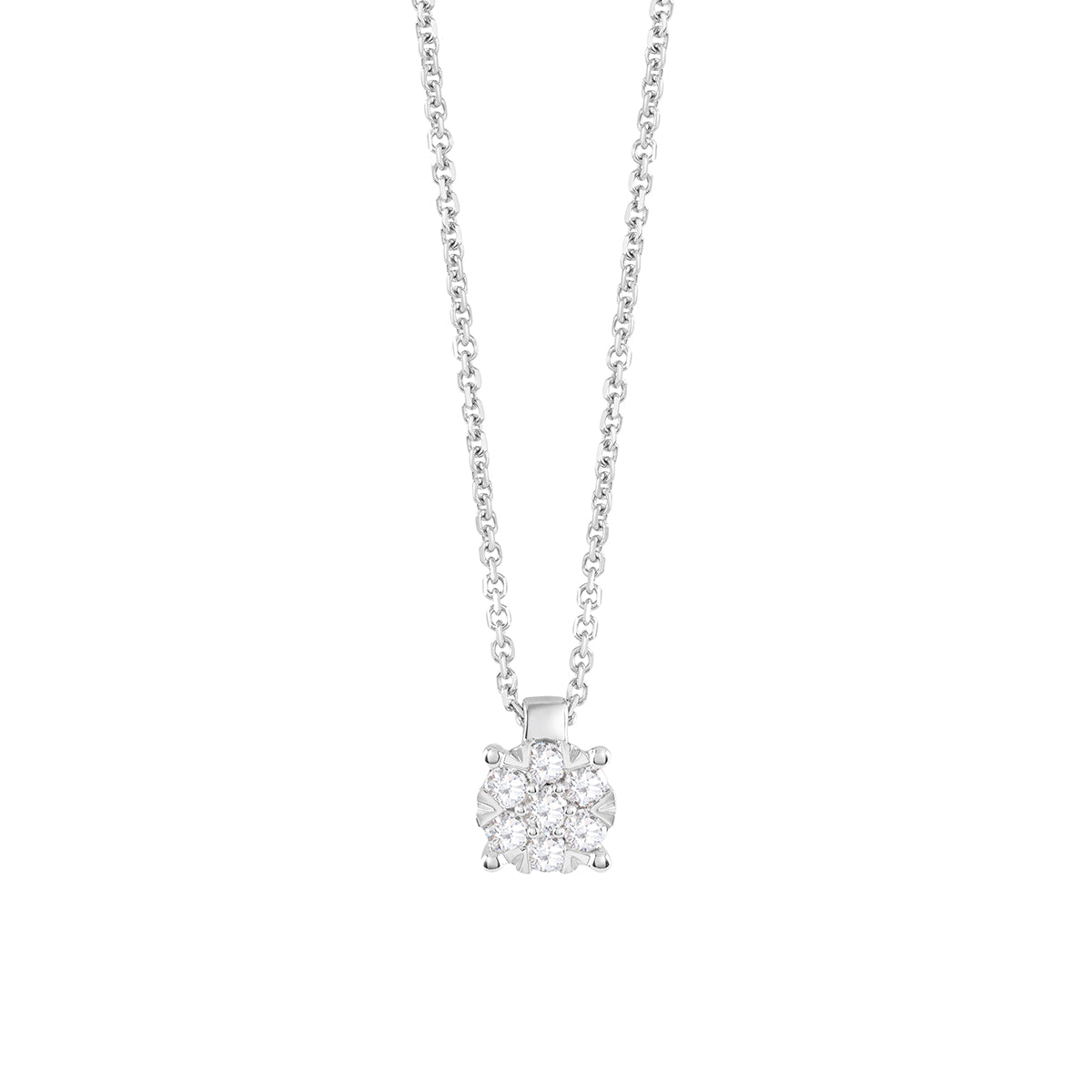 Collana Bliss Caresse oro bianco 18kt con diamanti 0,10 ct, dettaglio
