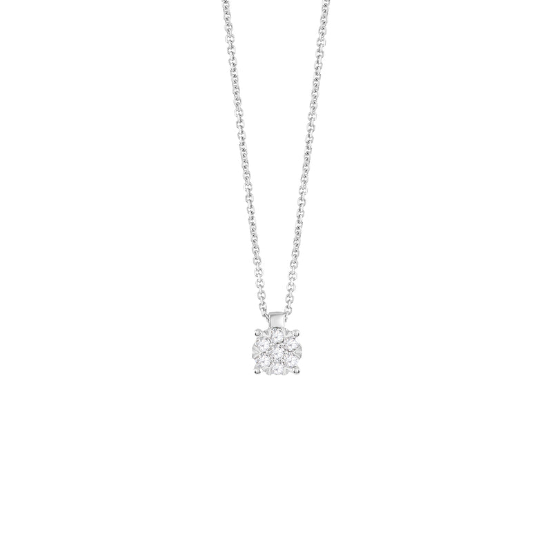 Collana Bliss Caresse Oro Bianco 18kt Diamanti 0,10 ct