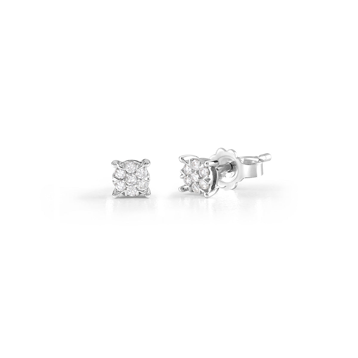 Orecchini Bliss Caresse oro bianco 18kt con diamanti, dettaglio