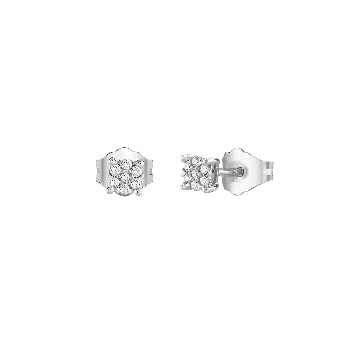 Orecchini Bliss Caresse oro bianco 18kt con diamanti 0,07 ct
