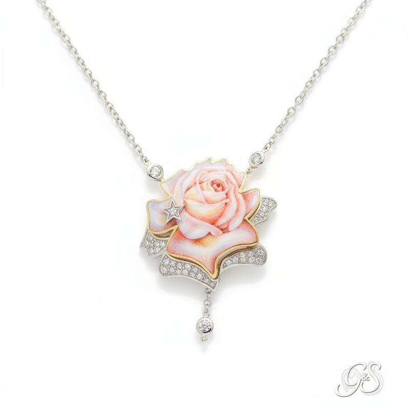 Collana Gabriella Rivalta "rosa Luce"