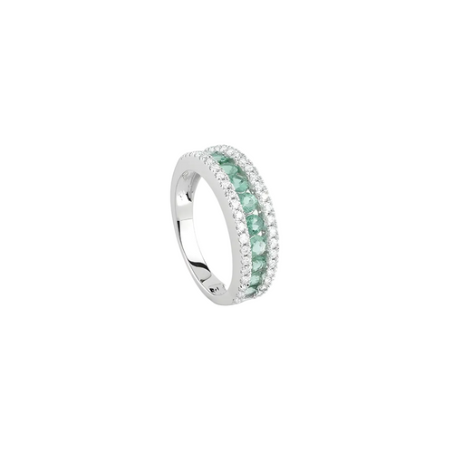 Anello Salvini Fascia Diamanti E Smeraldi