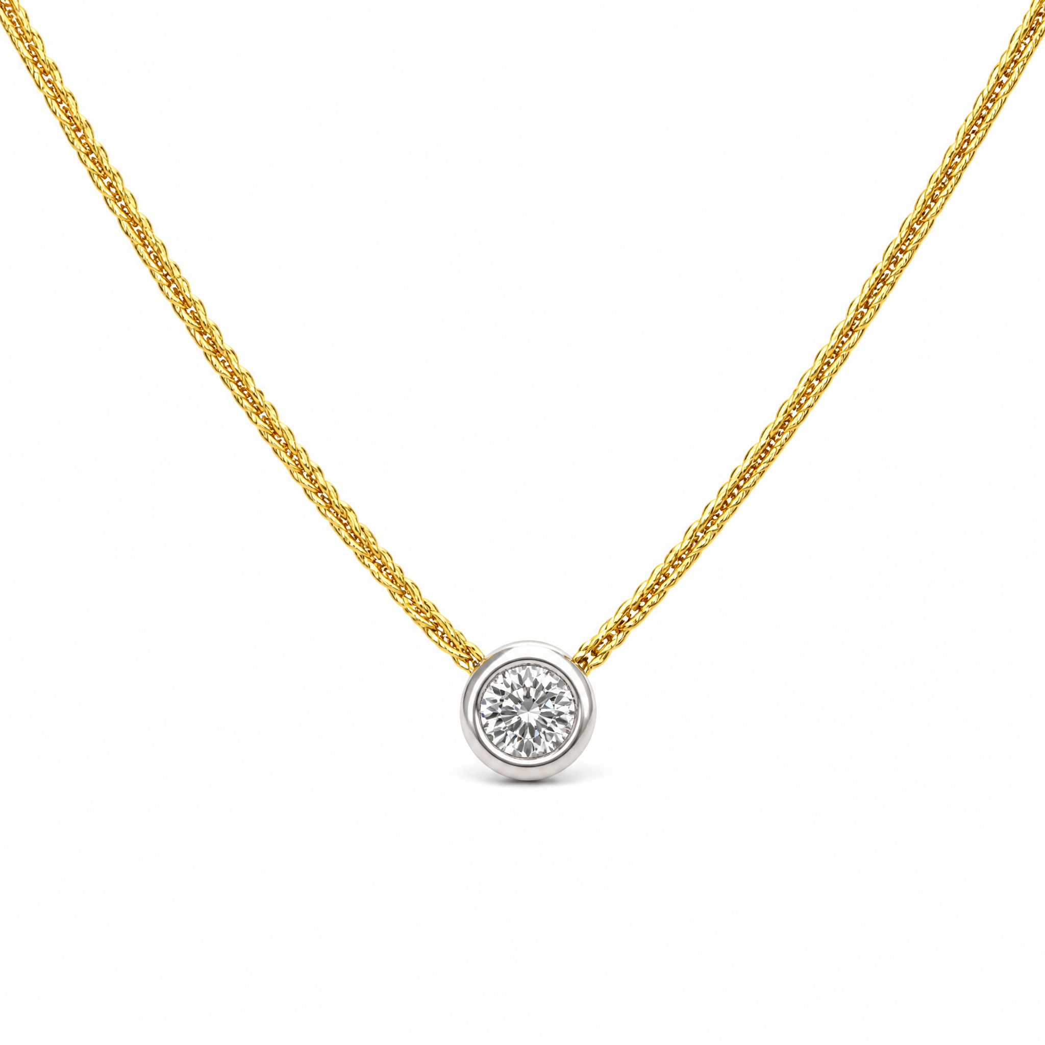 Girocollo Oro 18kt Diamanti 0,23 ct Colore G