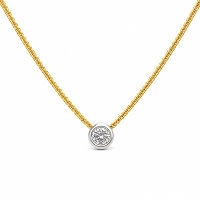 Girocollo Oro 18kt Diamanti 0,23 ct Colore G