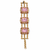 Bracciale Namida Metallo Nichel Free Turchese Corallo e Perle - Modello 2