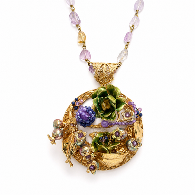 Collana Namida Metallo Nichel Free Pietre - Modello 3
