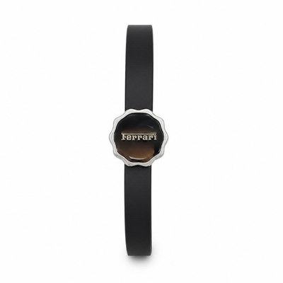 Bracciale Ferrari in Caucciù e Argento - packshot sfondo bianco