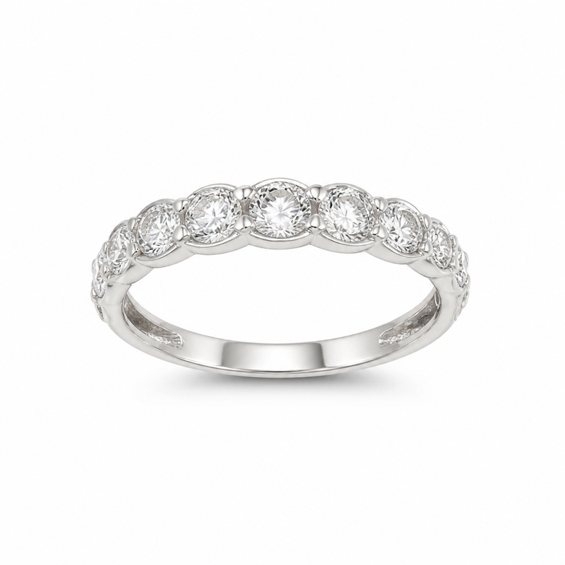 Anello Hrd Veretta Scalare in Oro Bianco 18kt con Diamanti