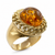 Anello Oro 18kt e Ambra