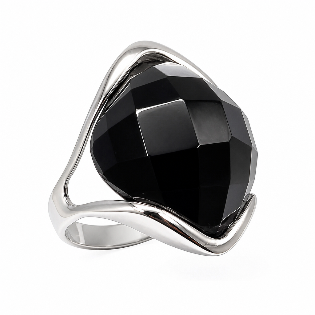 Anello Oro Bianco 18kt e Ionice Modello 2