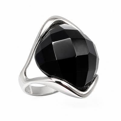Anello Oro Bianco 18kt e Ionice Modello 2