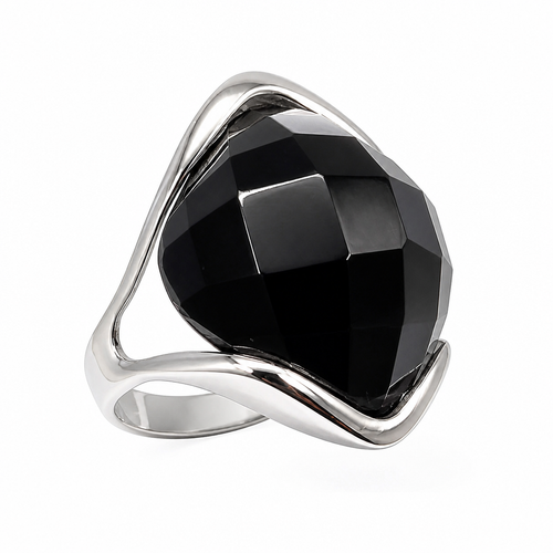 Anello Oro Bianco 18kt e Ionice Modello 2