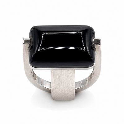 Anello Oro Bianco 18kt e Ionice